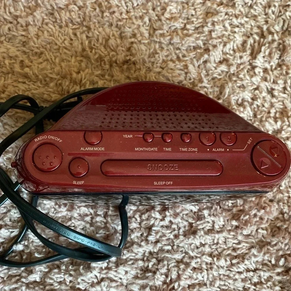 Red Alarm Clock - Picture 3 of 7